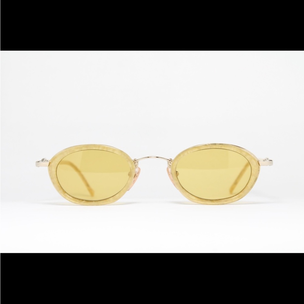 Yellow Oval Sunglasses